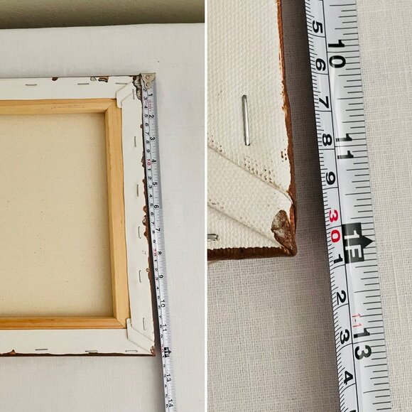 Geometric Patterned Canvas Wall Art Size 12in x 12in Textured Modern Design - Picture 5 of 8